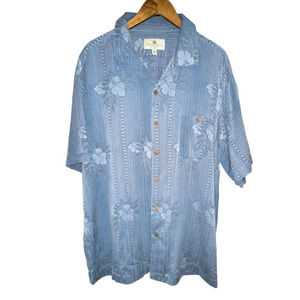 Island Shores Men's Washable Silk Button Down Hawaiian Shirt Size XXL